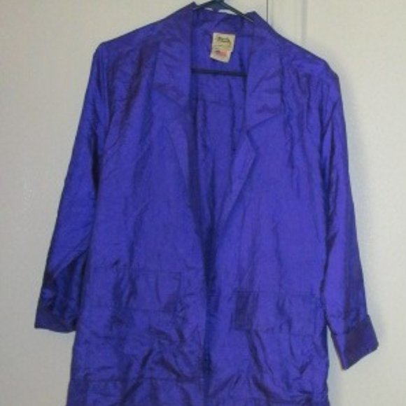 Vintage Purple Crinkle Jacket Size 8 - Picture 1 of 4